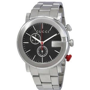 Gucci YA101361 Men's G-Chrono Silver Tone Watch